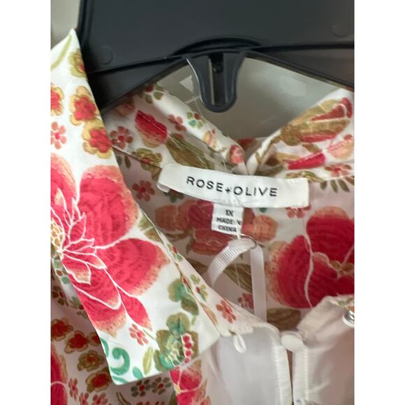 NWOT Rose+Olive size 1X floral blouse top shirt - Picture 3 of 4